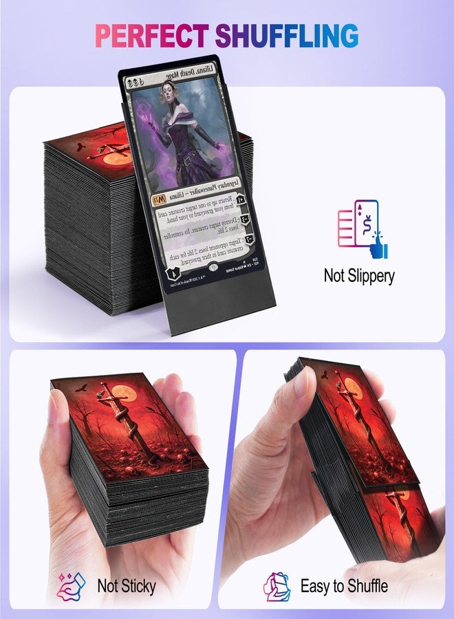 UAONO MTG Card Sleeves 100ct (Fear) Fantasy Art Card Sleeves Deck Protector, Clear Front & Matte Textured Back Sleeves for Magic The Gathering TCG - Image 5